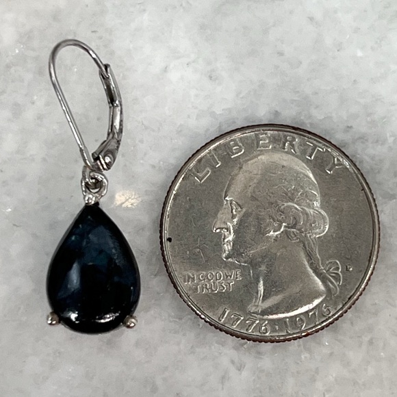 Australian Vivianite Sterling Silver Lever Back Earrings - Picture 11 of 11